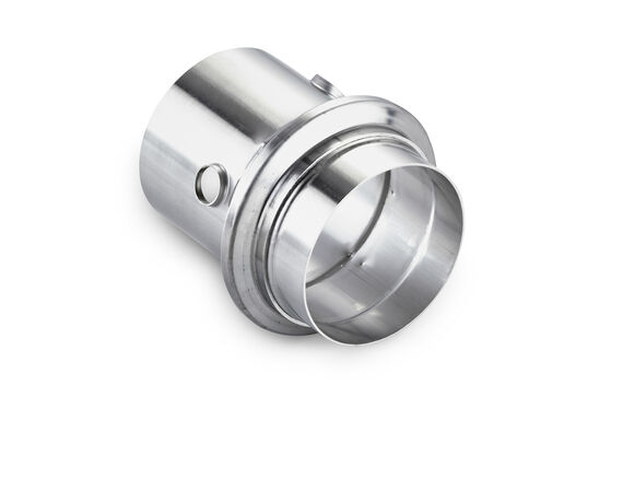 EGR heat exchanger shell with flange